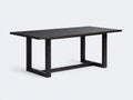 Esstisch 200x90x76 cm Schwarz Holz für Im Freien rechteckiges modernes Design